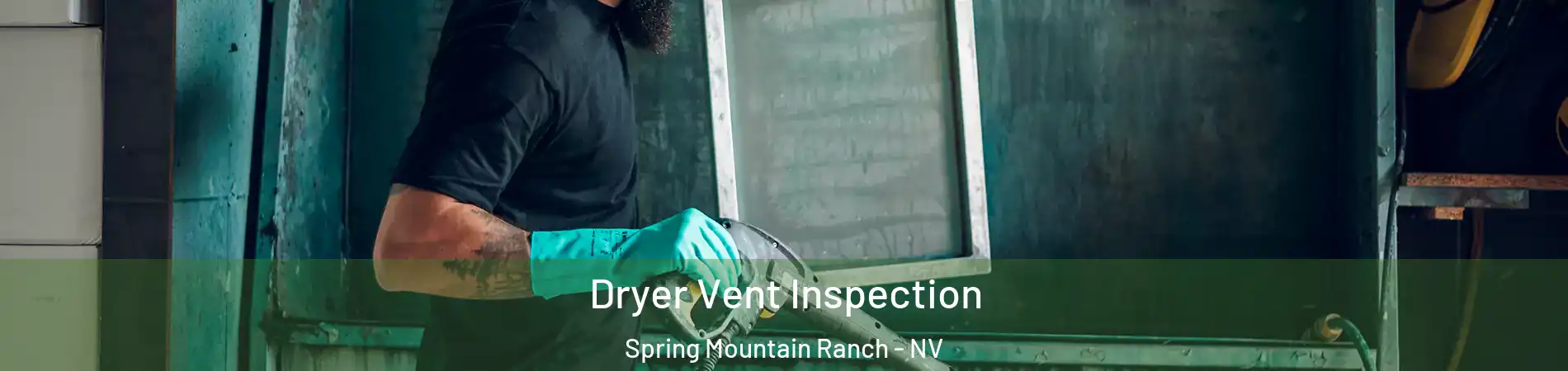 Dryer Vent Inspection Spring Mountain Ranch - NV