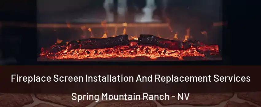Fireplace Screen Installation And Replacement Services Spring Mountain Ranch - NV