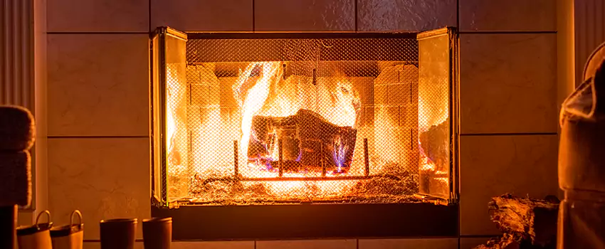 Mendota Hearth Landscape Fireplace Installation in Woodcrest, Nevada