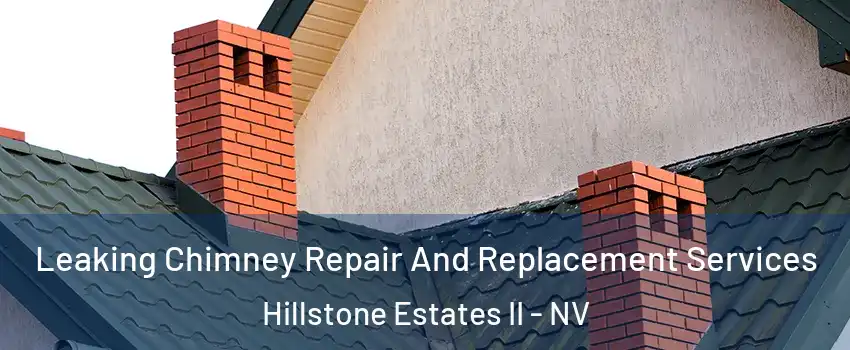 Leaking Chimney Repair And Replacement Services Hillstone Estates II - NV